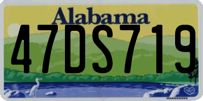 AL license plate 47DS719