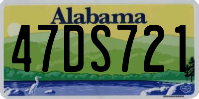 AL license plate 47DS721