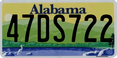 AL license plate 47DS722
