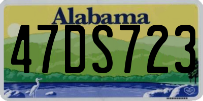 AL license plate 47DS723