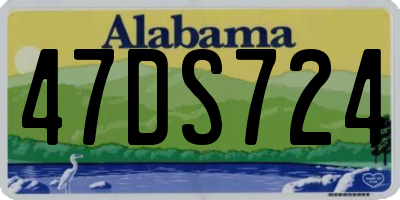 AL license plate 47DS724