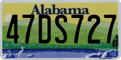 AL license plate 47DS727