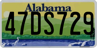 AL license plate 47DS729