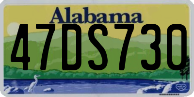 AL license plate 47DS730