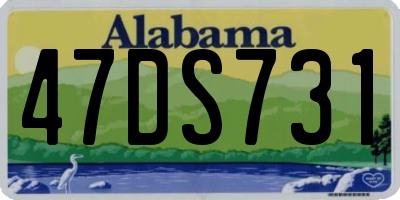 AL license plate 47DS731