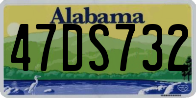AL license plate 47DS732