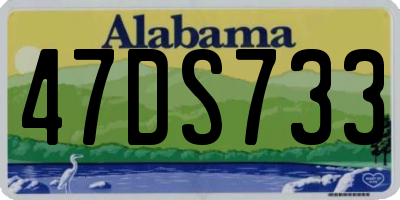 AL license plate 47DS733