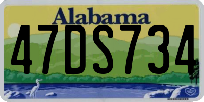 AL license plate 47DS734