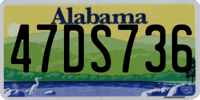 AL license plate 47DS736