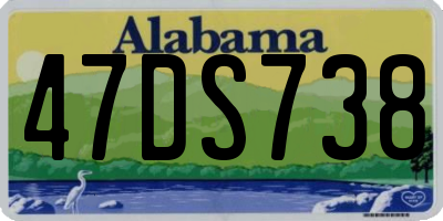 AL license plate 47DS738