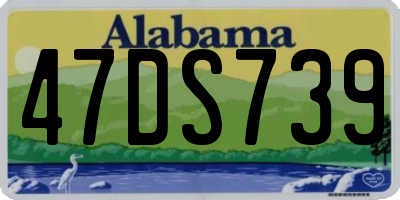AL license plate 47DS739