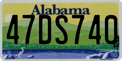 AL license plate 47DS740