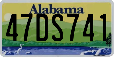 AL license plate 47DS741