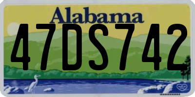 AL license plate 47DS742