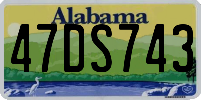 AL license plate 47DS743