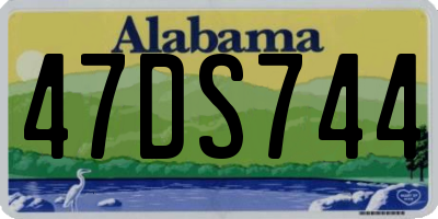 AL license plate 47DS744