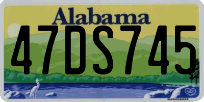 AL license plate 47DS745