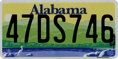 AL license plate 47DS746