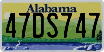 AL license plate 47DS747