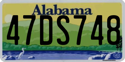 AL license plate 47DS748
