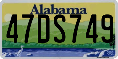 AL license plate 47DS749