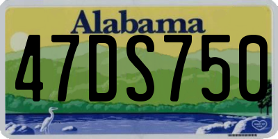 AL license plate 47DS750
