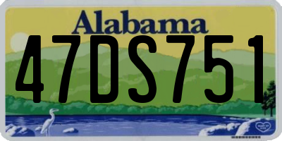 AL license plate 47DS751