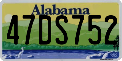 AL license plate 47DS752