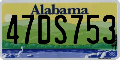 AL license plate 47DS753