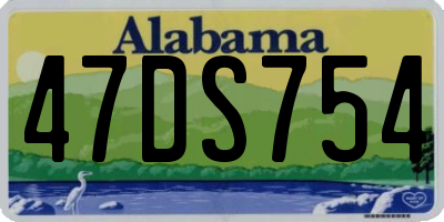 AL license plate 47DS754
