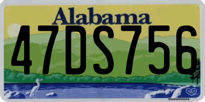 AL license plate 47DS756