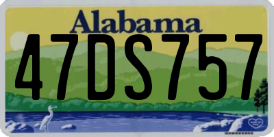 AL license plate 47DS757