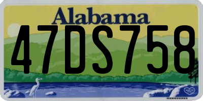 AL license plate 47DS758