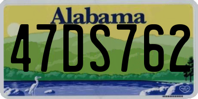 AL license plate 47DS762