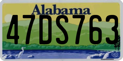 AL license plate 47DS763