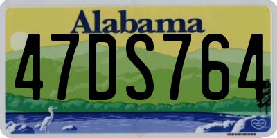 AL license plate 47DS764