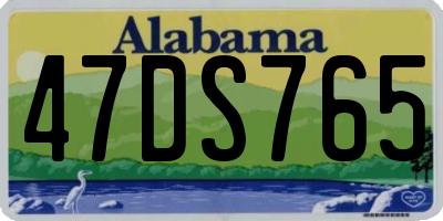 AL license plate 47DS765