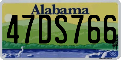AL license plate 47DS766