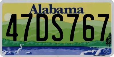 AL license plate 47DS767