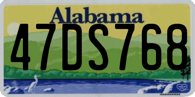 AL license plate 47DS768