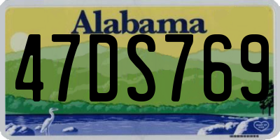 AL license plate 47DS769