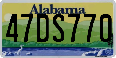 AL license plate 47DS770