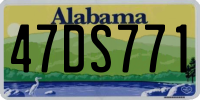 AL license plate 47DS771