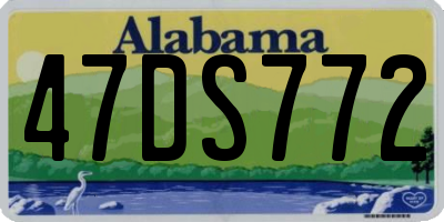 AL license plate 47DS772