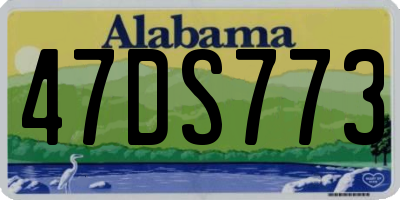 AL license plate 47DS773