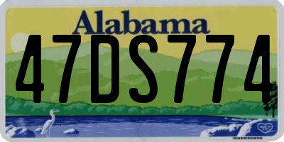 AL license plate 47DS774