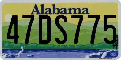 AL license plate 47DS775