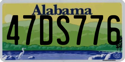 AL license plate 47DS776