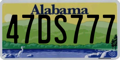 AL license plate 47DS777