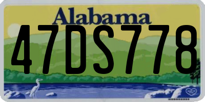 AL license plate 47DS778